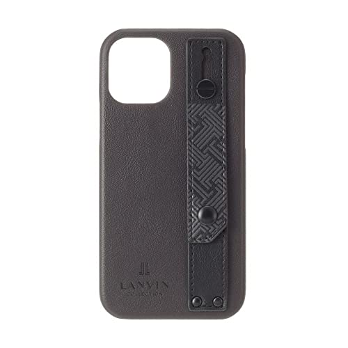LANVIN COLLECTION STAND & RING SHELL CASE SIGNATURE スマホケース iPhone13Pro 用 [ Black ]