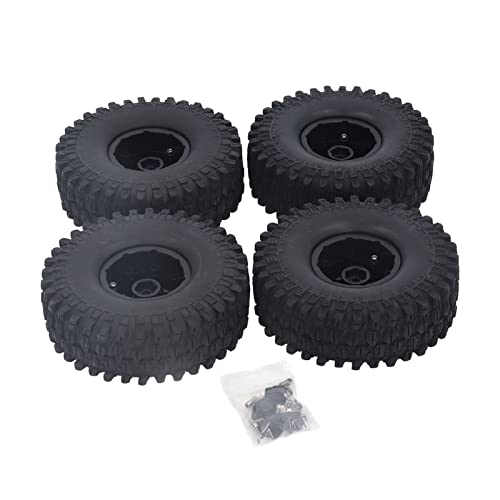 Pneu caoutchouc voiture RC 1,9 pouces d'escalade noir pour Hsp