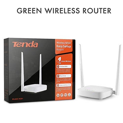 Rot Wifi 300Mbps 2Ant Tenda N301, Tenda, Roteadores, PC, Laptop, Smartphone, Tablet, SmartTV, Branco