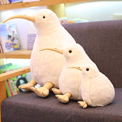 Simulazione Kiwi Uccello Peluche Giocattolo Morbido Uccelli Cuscino Farcito Animale Bambola Home Decor Giocattoli per Bambini Compleanno Regalo di Natale 50 cm Bianco