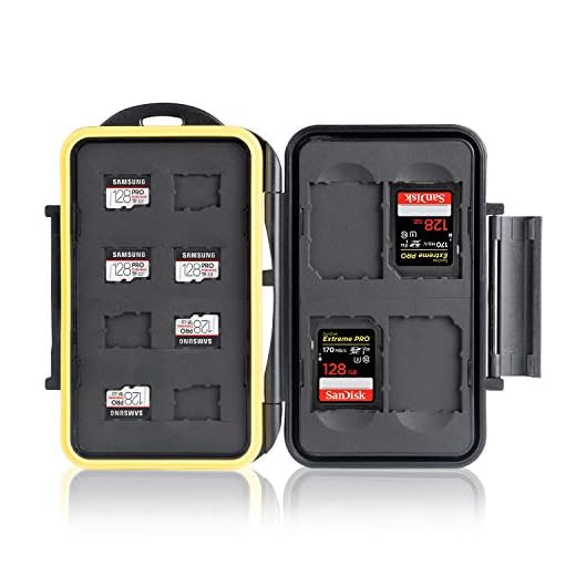 Ares Foto® Skyddslåda, Lagring, Fall, Väska, Memory Card Case, Card Safe för 4 SD-kort och 8 micro SD-kort (4 x SD Cards / 8 x Micro SD)