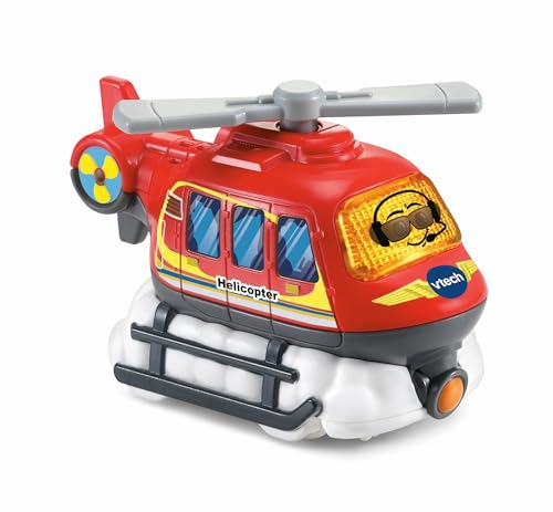 VTech Toot-Toot Drivers Helicopter Pretend Play Vehicle with Lights Phrases and Songs Interactive Toddler Toy 12 Months 2 3 4 Plus English Version