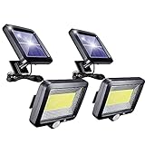 led solarleuchten für balkon Solarbetriebene Led Aussenleuchte mit Bewegungsmelder - solarleuchten für außen mit größeren und drehbaren Solarmodulen können bis zu 20% des Sonnenlichts in Strom umwandeln. Ausgestattet mit einem Akku mit größerer Kapazität (1200 mAh) und 56 aufgerüsteten 2835SMD-LEDs.