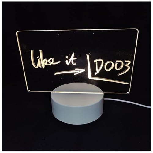 Aitisi Acrylic Dry Erase Board With Stand As A Glow Memo Led Letter Message Board Note Glass Led Board White Board For Office School Home With Warm White Light Widescreen Styling #TOP11