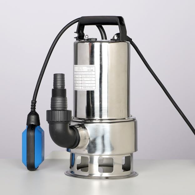 Image of GAUR PUMPS Sewage Pump 1 HP - Stainless Steel Body - Heavy Type - Drainage Pump - Waste Water Pump - 40 Feet Working - 1.5 Inch Delivery