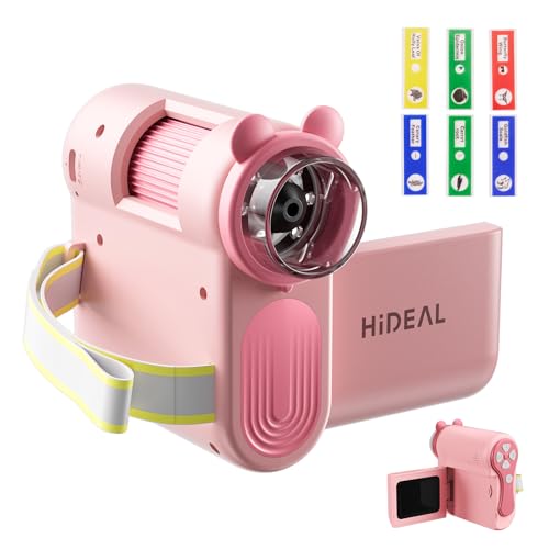 Hideal HP60 IPS Microscope for Kids: [Auto On & Off] [3-in-1] 2' Portable Handheld Microscope Miniscope, Pocket Mini Scope Educational Science Kit, Christmas Birthday Gifts for Kids, PC View, Pink