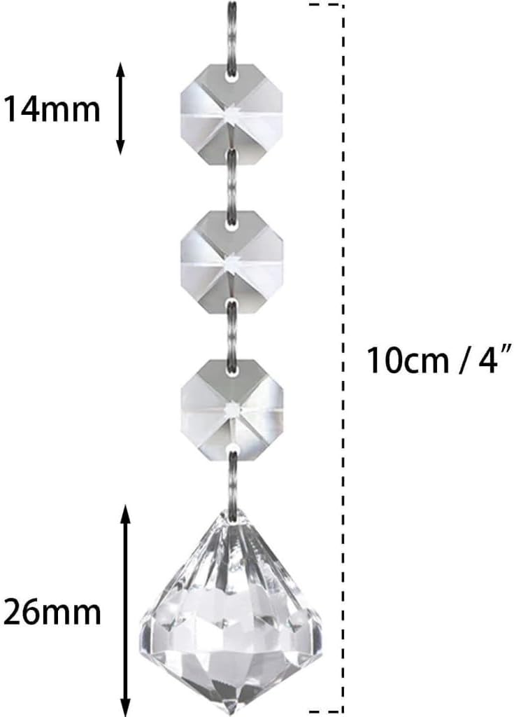 Clear Acrylic Snowflake Teardrop Ball Ice Stick Christmas Ornament for Indoors Outdoor Holiday Decors