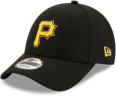 New Era Unisex-Adult MLB The League 9FORTY Alternate Primary Logo Adjustable Hat Cap One Size Fits All - Pittsburgh Pirates Black