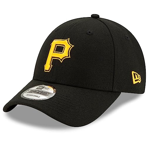 New Era Unisex-Adult MLB The League 9FORTY Alternate Primary Logo Adjustable Hat Cap One Size Fits All - Pittsburgh Pirates Black