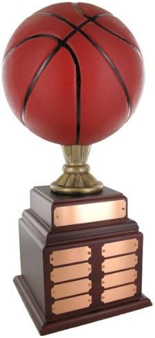 SHOP AWARDS AND GIFTS Trofeo de baloncesto pintado a mano perpetuo personalizable, incluye personalización