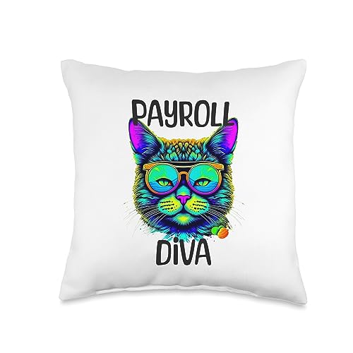 Payroll Diva Human Resources Finance Funny Timesheet Throw Pillow