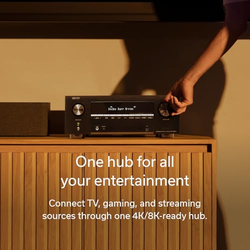 Image of Denon AVR-X3900H 9.4 Channel AV Receiver, 105W Power, Dolby Atmos, DTS:X, AURO-3D & IMAX Enhanced, 8K /60Hz & 4K /120Hz Video Support, HEOS Multiroom Audio Streaming