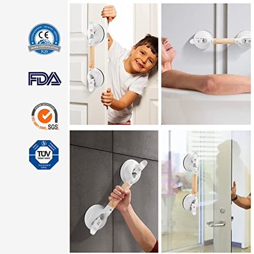 Ksitex Grab Bars For Bathtubs And Showers, Shower Handles For Elderly Suction, Heavy Duty Max Load 253Lb, Handicap Grab Bars 17Inch Silver #TOP7