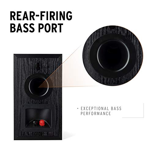 Image of Klipsch Synergy Black Label B-100 Bookshelf Speaker Pair with Proprietary Horn Technology, a 4 inch High-Output Woofer and a Dynamic .75 inch Tweeter for Surrounds or Front Speakers in Black