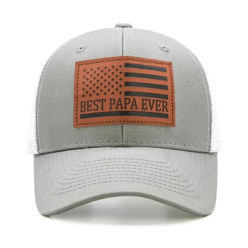 Image of Waldeal Papa Trucker Hat, Adjustable Snapback Dad Hats for Men, Fathers Day Birthday Gifts from Daughter