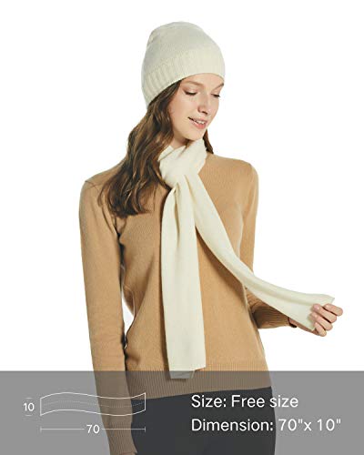 EURKEA 100% Cashmere Winter Scarf in Solid Colors with Gift Box for Women, Warm & Soft & Lightweight, Gift Ready2