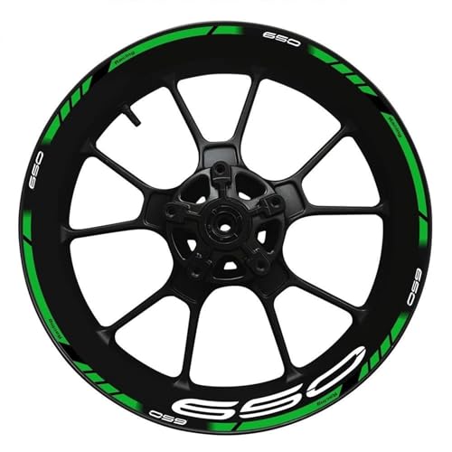 JAYWIS Moto Llantas Pegatinas Pegatinas para Llantas De Motocicleta De 17 Pulgadas para K&awasaki Z650 Z 650, Juego De Pegatinas para Llantas, Cinta De Rayas, Decoración Ruedas Calcomanías(Color 13)