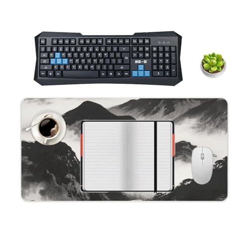 Desk Pad Protector extendido 24x12 pulgadas negro blanco miniatura 4