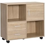 Stabil & langlebig: Der Rollcontainer ist aus Qualitätsspanplatten gefertigt und kann daher bis zu 30 kg tragen. Die Oberfläche ist mit Melanin beschichtet, sodass sie wasserbeständig und pflegeleicht ist.
