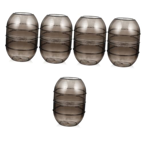 VICASKY 5 Pièces Bol à Teinture pour Cheveux PP Double Graduation Antidérapant Facile à Nettoyer Outil de Mélange DIY pour Salon de Coiffure