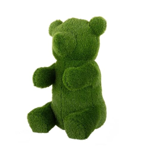 BigBuy Outdoor Figura Decorativa Figura Decorativa Polipropileno Césped Artificial Oso 22 x 26 x 35 cm
