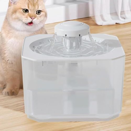Fuente para gatos recargable USB 2.5L Blanco miniatura 2