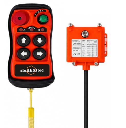 Image of 4 Channel Button Wireless Crane Remote Control Kit 12V 24V Radio Transmitter and Receiver for Electric Chain Hoist Lift Winch Overhead Crane Remote Controller