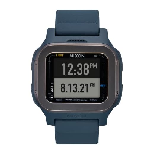 NIXON Regulus Expedition A1324 - Navy - 100M Water Resistant Digital Sport Watch (47.5 mm Watch Face, 24mm PU/Rubber/Silicone Band)