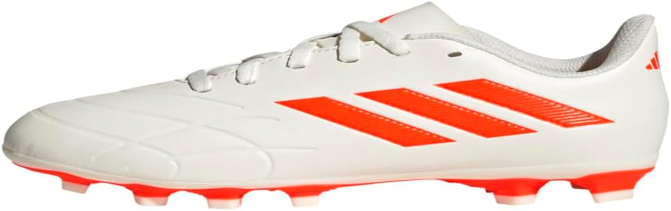 adidas Copa Pure.4 Flexible Ground Football Shoe, Off White/Solar Orange/Off White, 3 US Unisex Little Kid