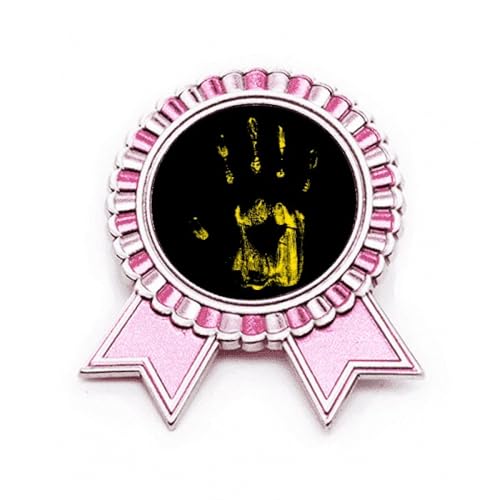 Broche rose Halloween médaille art déco en métal cadeau original pour passionné d'horreur M