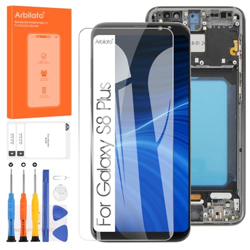 Arbilato - Pantalla LCD para Samsung Galaxy S8 Plus, reemplazo SM-G955F SM-G955U con herramientas para Samsung S8+ LCD con marco, Incell, sin huellas Arbilato - Pantalla LCD para Samsung Galaxy S8 Plus, reemplazo SM-G955F SM-G955U con herramientas para Samsung S8+ LCD con marco, Incell, sin huellas