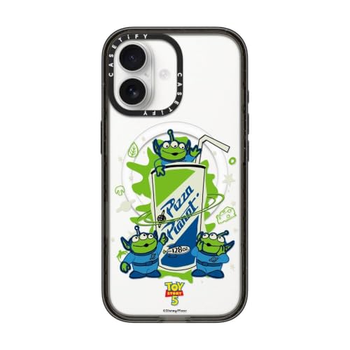 CASETiFY �C���p�N�g iPhone 17 �P�[�X [Toy Story Co-lab/MagSafe�Ή�/���^ �y��/�ϏՌ�] - Toy Story 5 Alien Case - �N���A �u���b�N