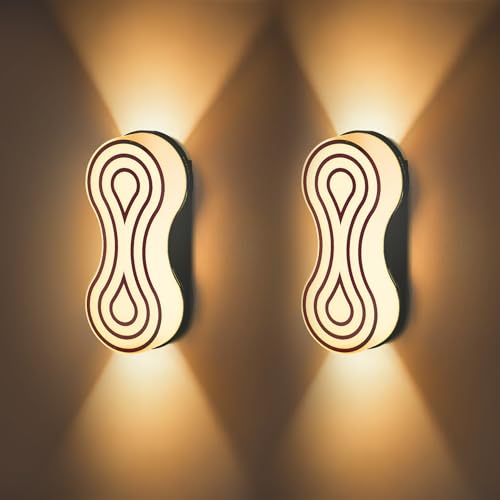 Image of Gesto 7W Waterproof Led Wall Light for Home Decoration - Up Down 2-Way LED Wall Lamp | IP65 Outdoor Fancy Wall Lights for Balcony,Gate,Elevation,Garden,Patio | Decorative Wall Mount Light -Pack of 2