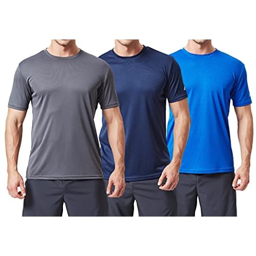 TEX2FIT Men’s 1 or 3 or 5 Pack Active Sport Quick Dry T-Shirts