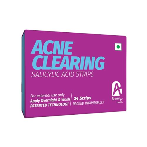 Image of BonAiyu Acne Pimple Patch | 24 Hydrocolloid + Salicylic Acid Waterproof Patches | For Active Surface Acne | Absorbs Pimple Overnight | Reduces Excess Oil | All Skin Types | Safe Formulations