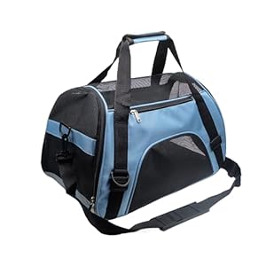 Tecageaon Pet Carrier Airline Approved Cat Carrier Dog Carrier for Medium Small Cats Small Puppy Kitten,Dog Cat Pet Travel Carrier (Small, Blue)