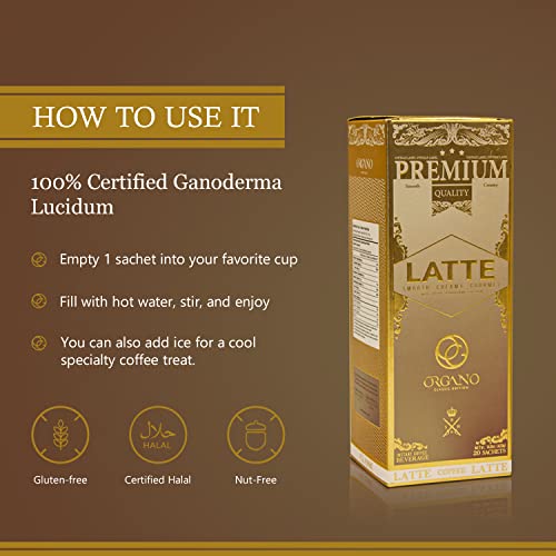 Organo Gold Organic Ganoderman Premium Latte - (2 Boxes) #TOP5