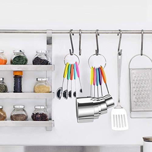 image for CINEYO Stainless Steel Measuring Cups and Spoons Set, 10-Piece Measuri