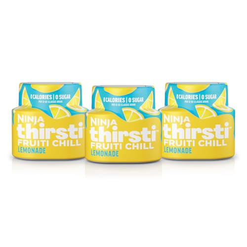 Image of Ninja Thirsti Flavored Water Drops, Fruiti Chill Lemonade, Zero Calories | Zero Sugar, 12oz drinks, 3 Pack, Compatible with All Ninja Thirsti Drink Systems - WC1000, WC2000 & WC3000 Series, WCFLMNDAM