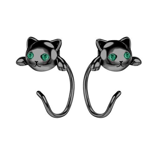 AoedeJ Half Hoop Earrings 925 Sterling Silver Tiny Huggie Hoop Small Comfy Half Hoop C Hoop Earrings for Women