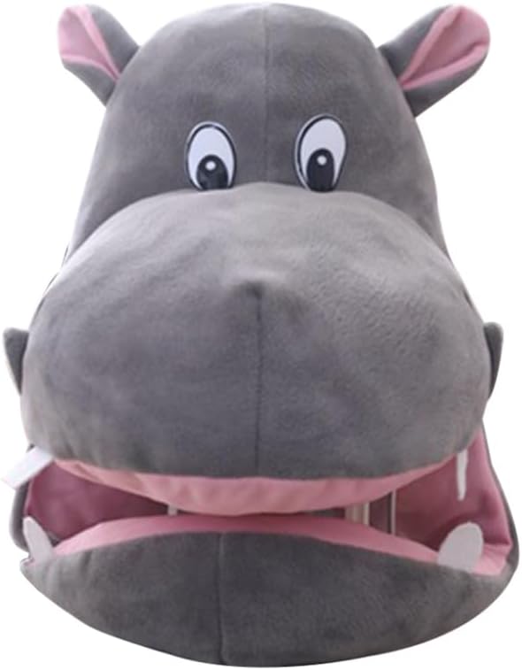 Adjustable Funny Hippo Hat Novelty Headwear for Cosplay Parties Photo Props Comfortable Cartoon Accessory for Adults