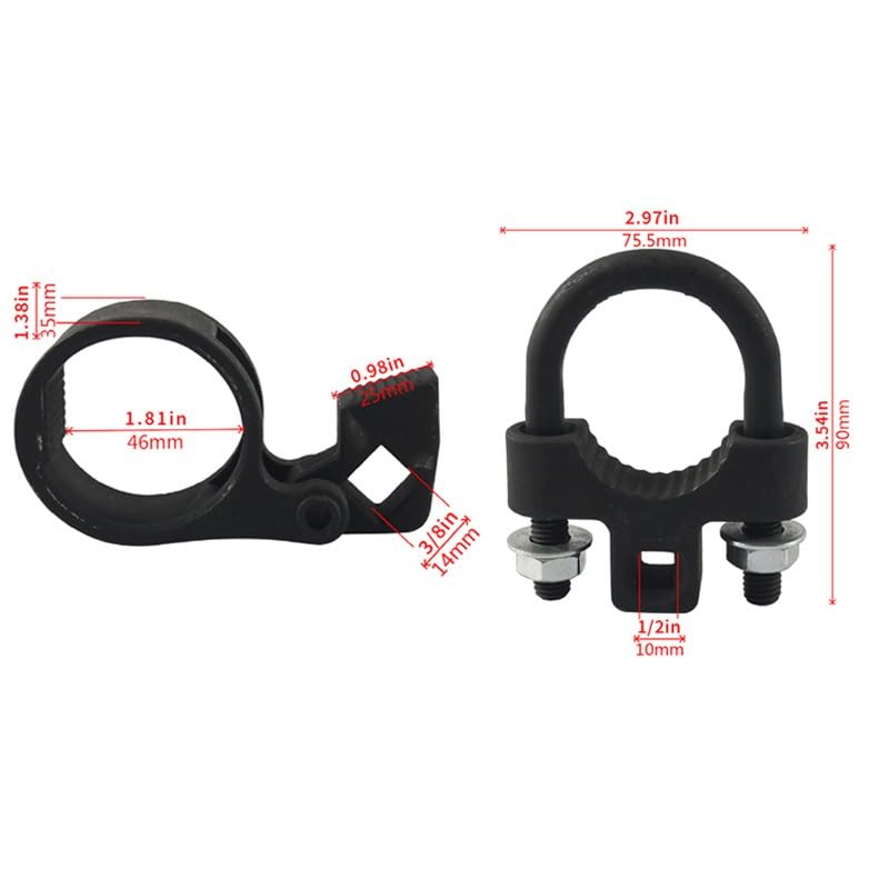 Universal Tie Rod Tool 3/8'' Inner Tie Rod Removal Tool 27-42mm Tie Rod End Wrench Tool with 1/2