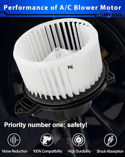 Image of HVAC Heater Blower Motor with Fan Cage for:-Dodge for:-ram 1500 2500 3500 2002 2003 2004 2005 2006 2007 2008, for:-Jeep Grand Cherokee 2002 2003 2004 Replace OE# 700012, 3010483, PM9198