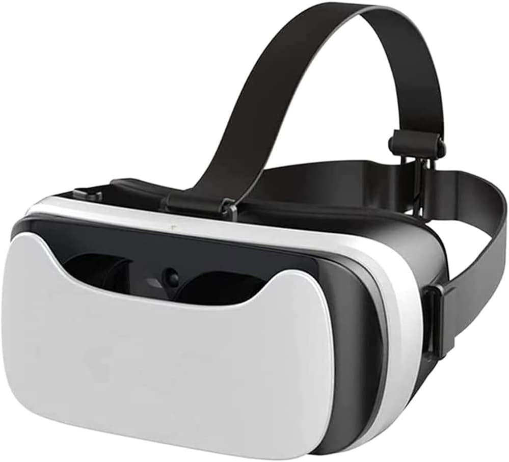 TOEWOE 3D VR Glasses, VR Virtual Reality Headset, Adjustable Pupil Distance, VR Glasses Goggles for Movies Games, Gift for Kids and Adults (Color : White)