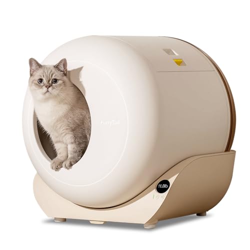 Katzentoilette Selbstreinigende Katzentoilette mit App,inklusive 40Katzenstreubeuteln Mit Geruchskontrolle, geräumigem Innenraum und großem...