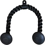 RDX Tricep Rope Gym Exercise Machine Attachments, 24-35 Inch Length, Pull Down Heavy Duty Coated Nylon Cable with Non Slip Solid Rubber Ends for Biceps Pulley, Back Shoulders, Abs, Fitness Workout