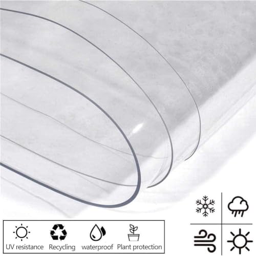 Rideau d'extérieur en vinyle bleu 3x6m avec fenêtre transparente pour pergola et porche
