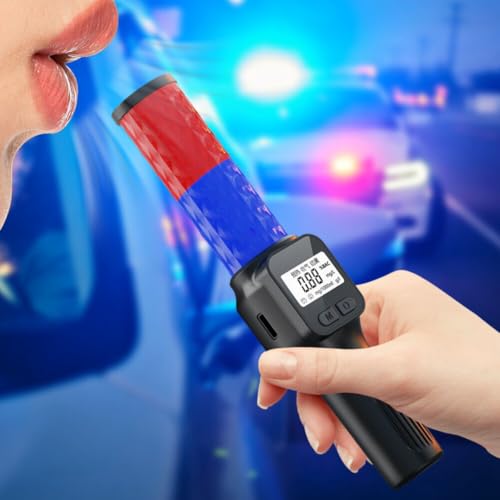 Image of Professional Alcohol Tester Digital Display Breath Analyzer High-Precision Breathalyzer Audible Alert with LCD Display Alcohol Detector (S-43)