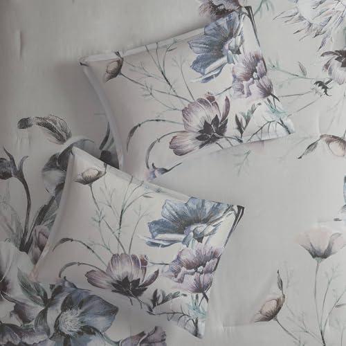 Madison Park Floral Cotton Shabby Chic Comforter Set, 8PC Queen Bedding Set - image 8