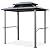 MELLCOM Grill Gazebo 8 x 6 FT, Outdoor Barbecue Gazebo with Double Polycarbonate Panel Roof, BBQ Gazebo with Shelves for Patio, Lawn, Garden